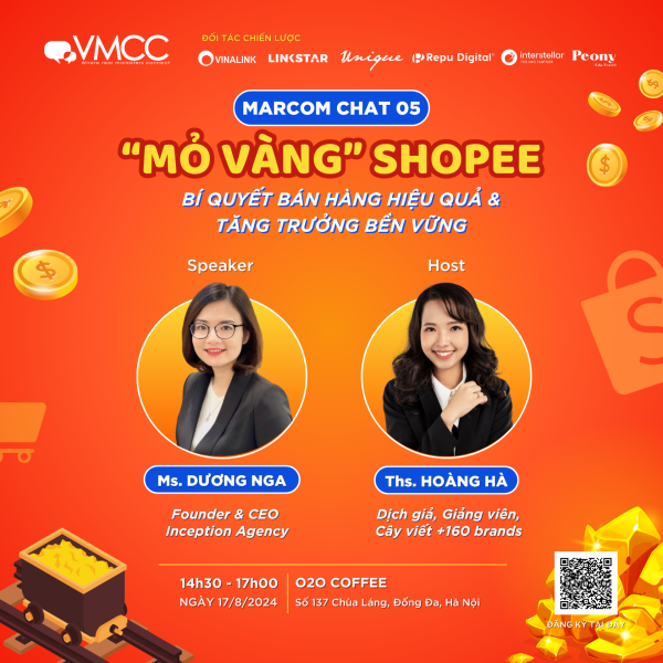 VMCC Marcom Chat 05: “Mỏ vàng Shopee” - Bí quyết bán hàng hiệu quả & tăng trưởng bền vững