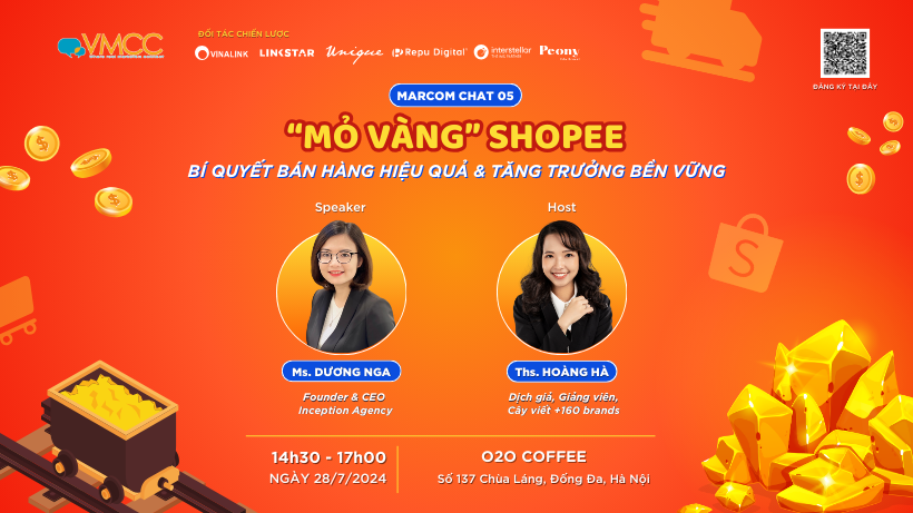 VMCC Marcom Chat 05: “Mỏ vàng Shopee” – Bí quyết bán hàng hiệu quả & tăng trưởng bền vững 📈