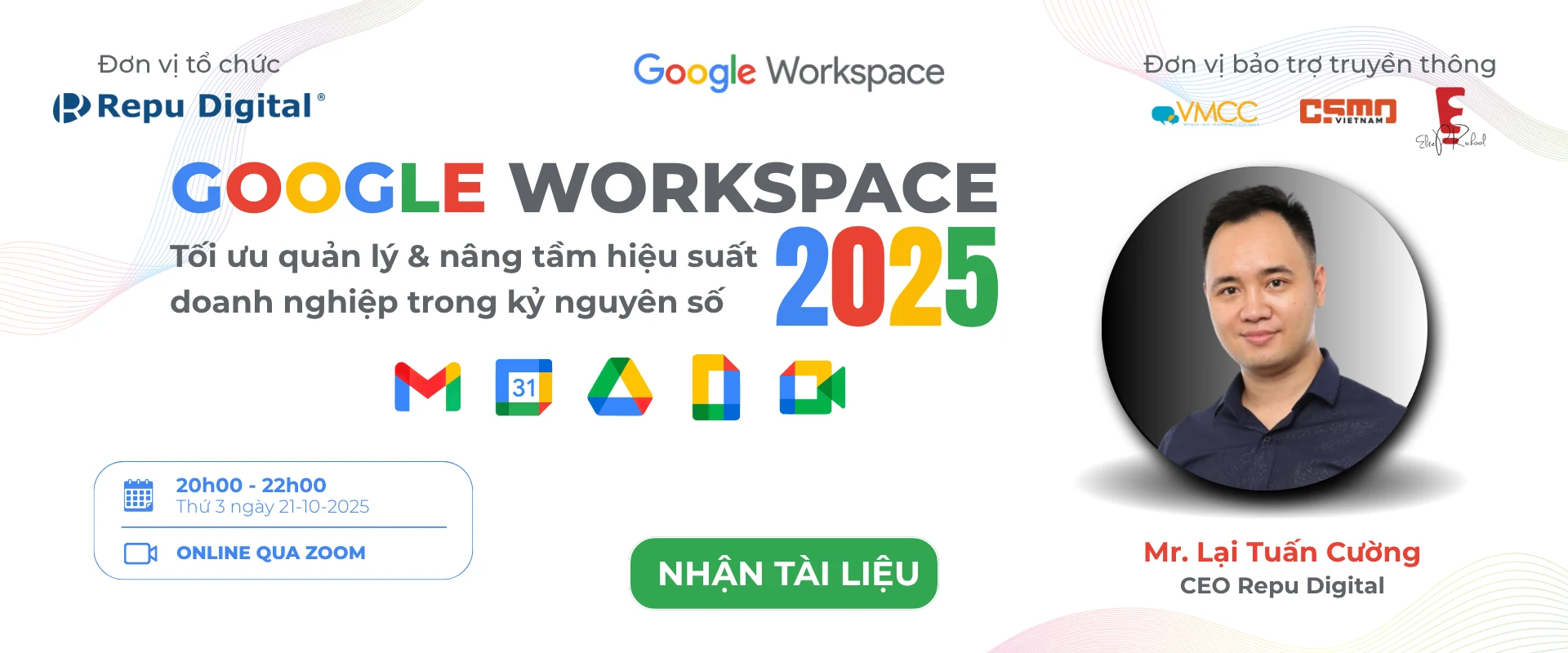 Repu Digital tổ chức thành công Webinar “Google Workspace 2025: Tối ưu quản lý và nâng tầm hiệu suất doanh nghiệp trong kỷ nguyên số”